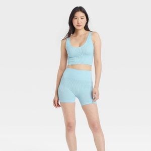 Target Seamless Ribbed Bike Shorts and Top Set